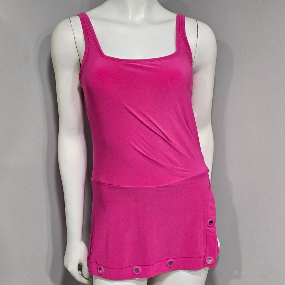 Beyond Control Grommet-Detail Square-Neck Swim Dress - Picture 2 of 15